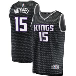 Davion Mitchell Sacramento Kings Fanatics Fast Break Replica Player Jersey - Statement Edition - Black