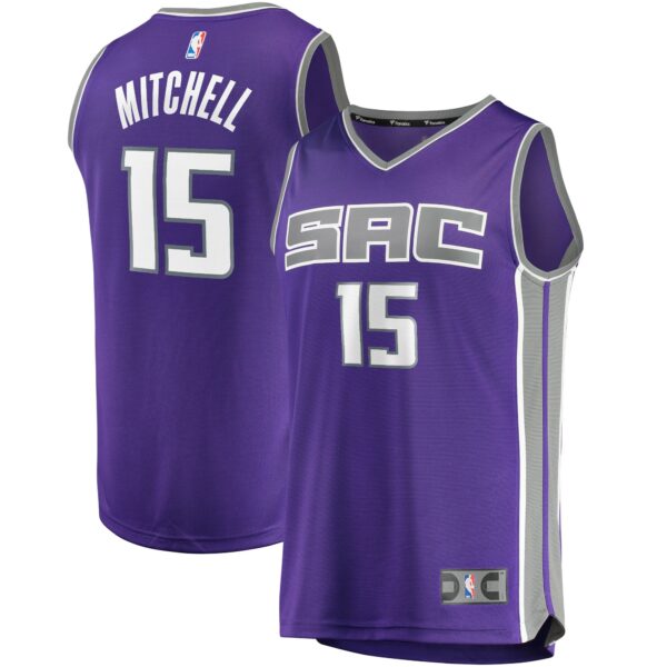 Davion Mitchell Sacramento Kings Fanatics Youth Fast Break Replica Jersey Purple - Icon Edition - Image 2