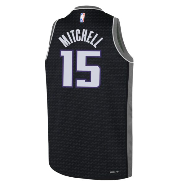 Davion Mitchell Sacramento Kings Jordan Brand Youth Swingman Jersey - Statement Edition - Black - Image 4