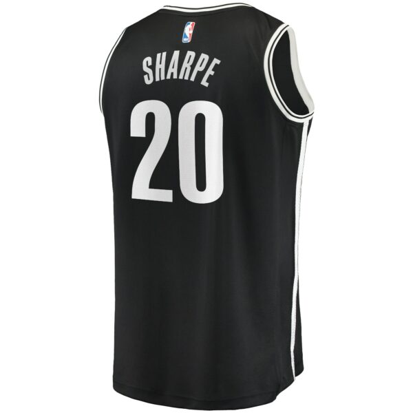 Day'Ron Sharpe Brooklyn Nets Fanatics Fast Break Replica Jersey - Icon Edition - Black - Image 4