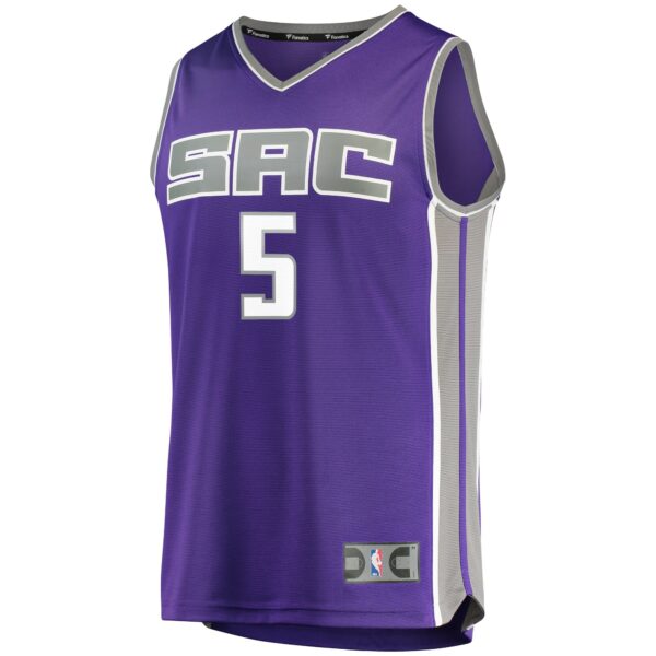 De'Aaron Fox Sacramento Kings Fanatics Fast Break Replica Jersey Purple - Icon Edition - Image 3