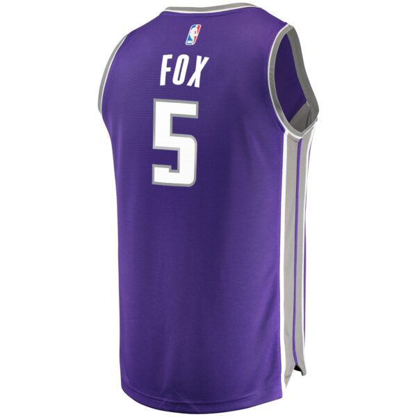 De'Aaron Fox Sacramento Kings Fanatics Fast Break Replica Jersey Purple - Icon Edition - Image 4