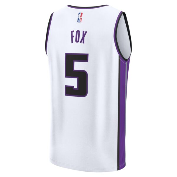 De'Aaron Fox Sacramento Kings Fanatics Fast Break Replica Player Jersey - Association Edition - White - Image 4