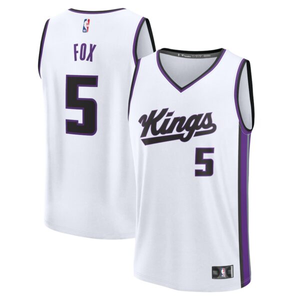 De'Aaron Fox Sacramento Kings Fanatics Fast Break Replica Player Jersey - Association Edition - White - Image 2