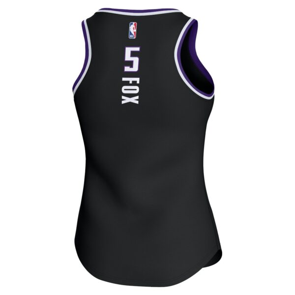 De'Aaron Fox Sacramento Kings Fanatics Women's Fast Break Player Jersey - Icon Edition - Black - Image 4