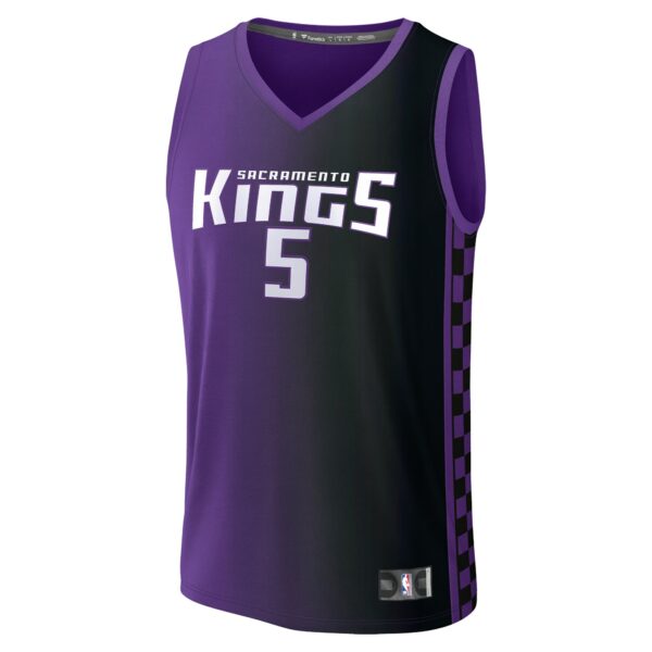 De'Aaron Fox Sacramento Kings Fanatics Youth Fast Break Replica Player Jersey - Statement Edition - Purple - Image 3