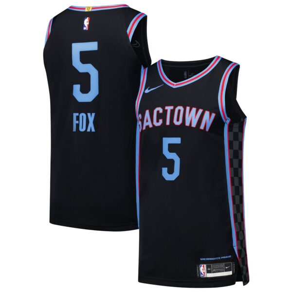 De'Aaron Fox Sacramento Kings Nike Authentic Player Jersey - City Edition - Black - Image 2