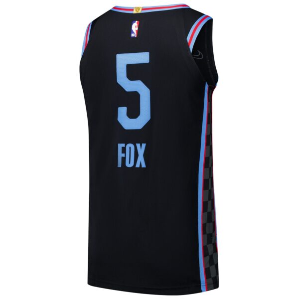 De'Aaron Fox Sacramento Kings Nike Authentic Player Jersey - City Edition - Black - Image 4