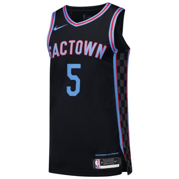De'Aaron Fox Sacramento Kings Nike Authentic Player Jersey - City Edition - Black - Image 3