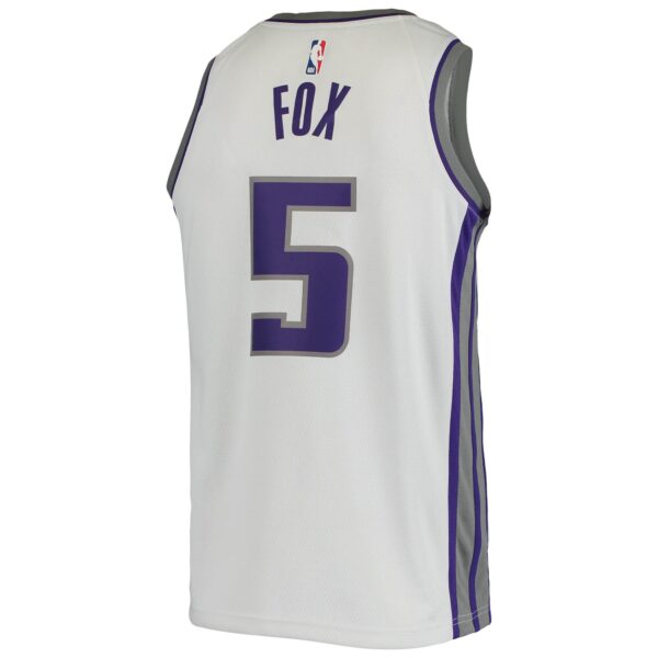 De'Aaron Fox Sacramento Kings Nike Swingman Player Jersey - Association Edition - White - Image 4
