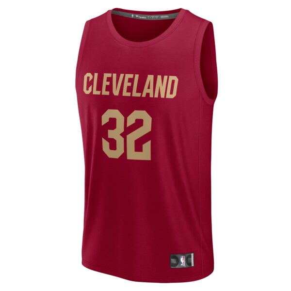Dean Wade Cleveland Cavaliers Fanatics Fast Break Player Jersey - Icon Edition - Wine - Image 3