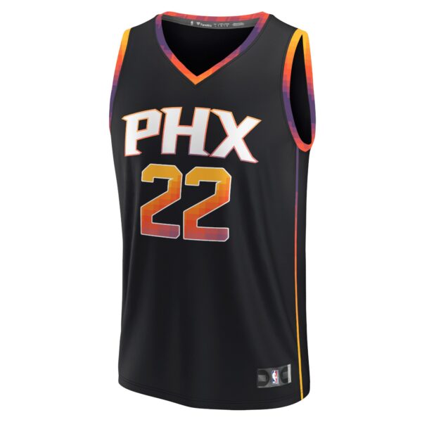 Deandre Ayton Phoenix Suns Fanatics Fast Break Replica Player Jersey - Statement Edition - Black - Image 3