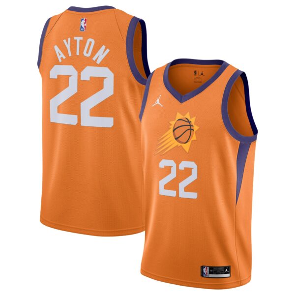 Deandre Ayton Phoenix Suns Jordan Brand 2020/21 Swingman Jersey - Statement Edition - Orange - Image 2