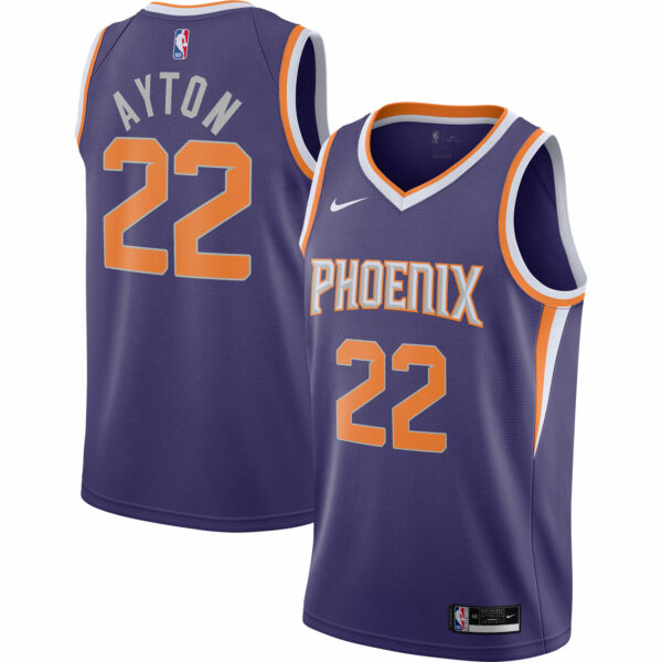 Deandre Ayton Phoenix Suns Nike 2020/21 Swingman Player Jersey - Icon Edition - Purple - Image 2