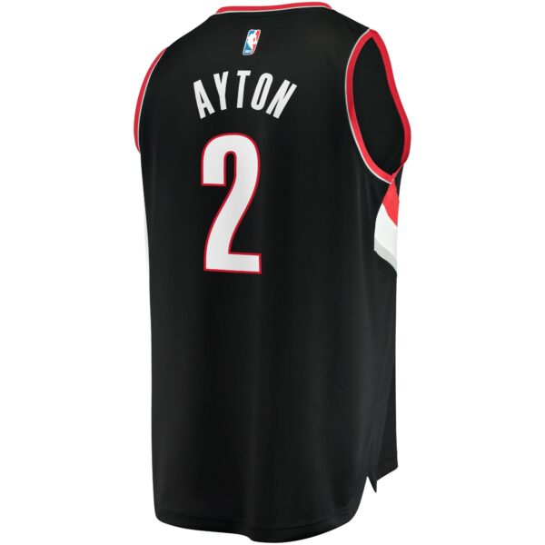 Deandre Ayton Portland Trail Blazers Fanatics Fast Break Player Jersey - Icon Edition - Black - Image 4