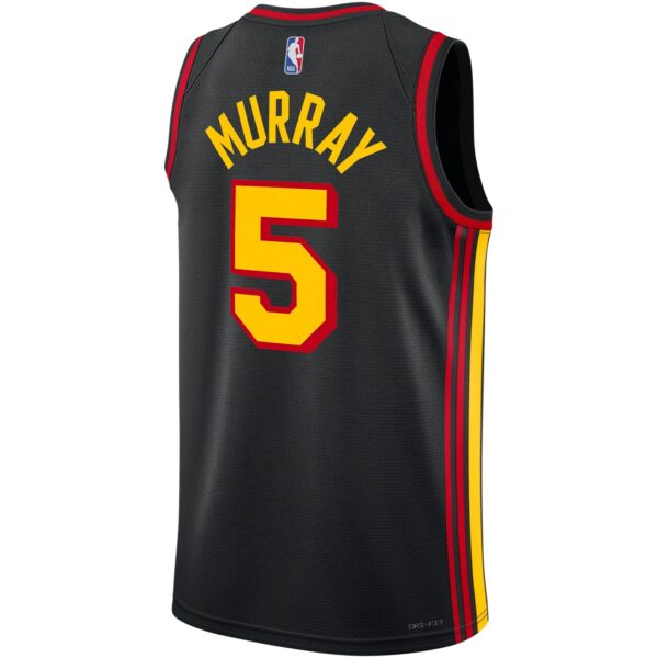 Dejounte Murray Atlanta Hawks Jordan Brand Unisex Swingman Jersey - Statement Edition - Black - Image 4