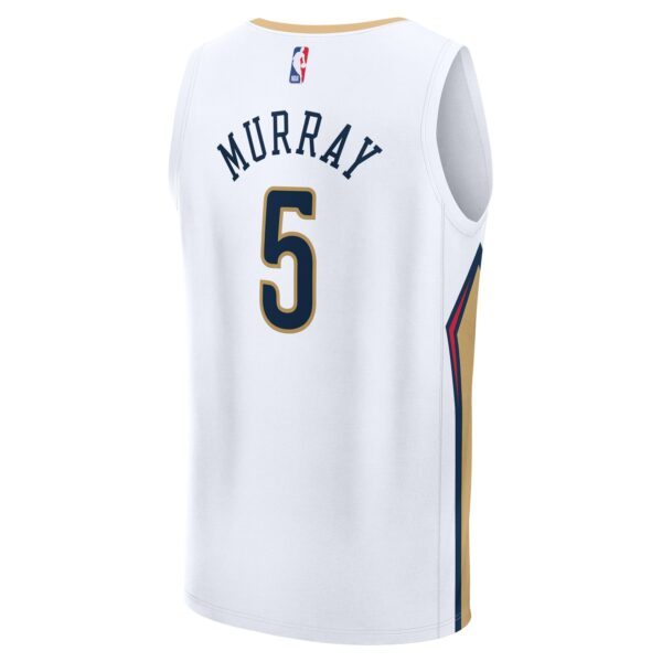 Dejounte Murray New Orleans Pelicans Fanatics Fast Break Replica Player Jersey - Association Edition - White - Image 4