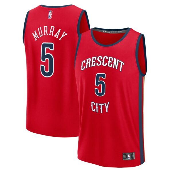 Dejounte Murray New Orleans Pelicans Fanatics Youth Fast Break Replica Player Jersey - Statement Edition - Red - Image 2