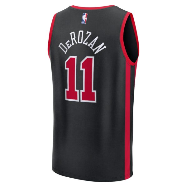 DeMar DeRozan Chicago Bulls Fanatics Fast Break Jersey - Black - City Edition - Image 4