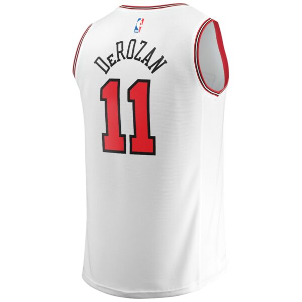 DeMar DeRozan Chicago Bulls Fanatics Fast Break Replica Jersey - Association Edition - White - Image 4