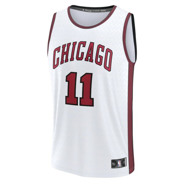 DeMar DeRozan Chicago Bulls Fanatics Fastbreak Jersey - City Edition - White - Image 3