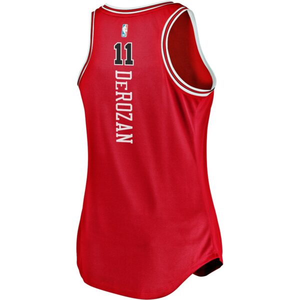 DeMar DeRozan Chicago Bulls Fanatics Women's Fast Break Tank Jersey - Icon Edition - Red - Image 4