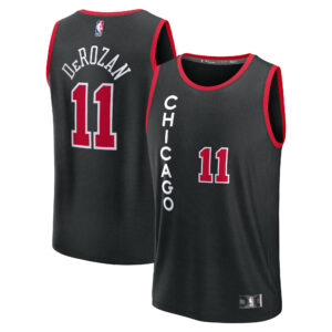 DeMar DeRozan Chicago Bulls Fanatics Youth Fast Break Jersey - Black - City Edition