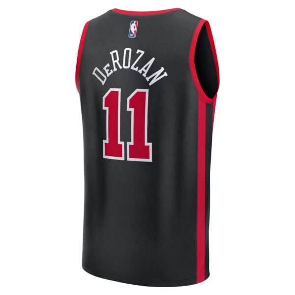 DeMar DeRozan Chicago Bulls Fanatics Youth Fast Break Jersey - Black - City Edition - Image 4