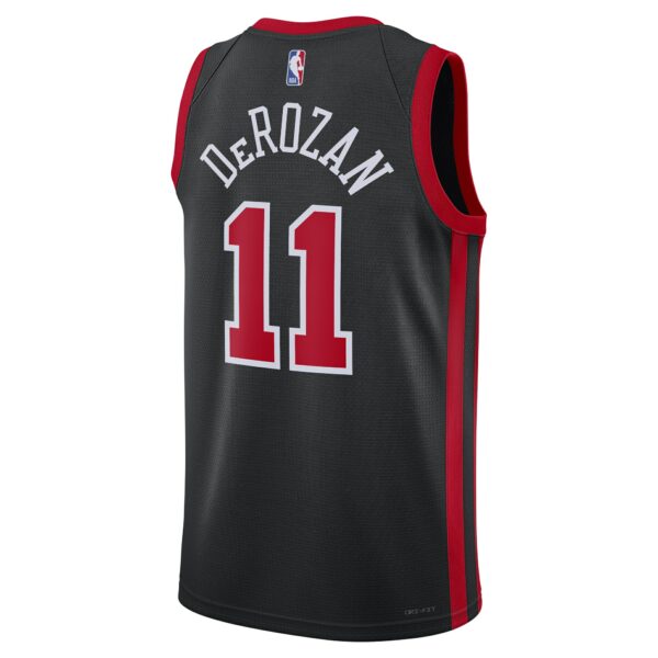 DeMar DeRozan Chicago Bulls Nike Unisex 2023/24 Swingman Jersey - Black - City Edition - Image 4