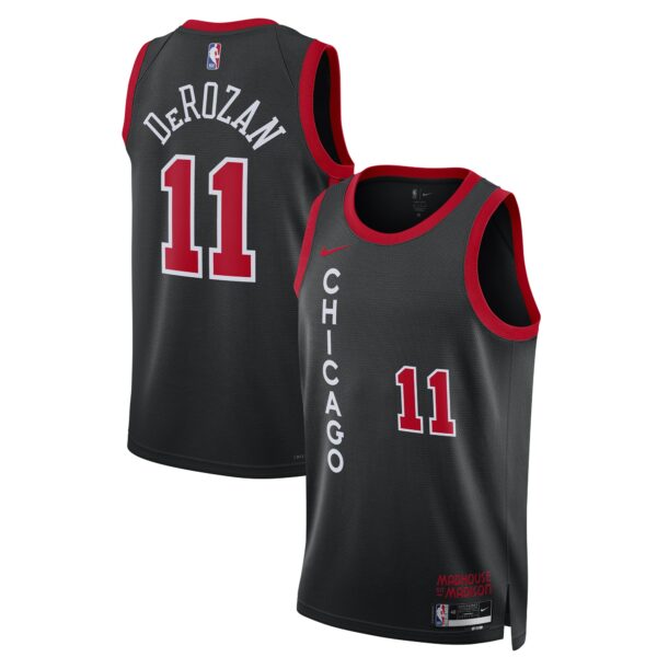 DeMar DeRozan Chicago Bulls Nike Unisex 2023/24 Swingman Jersey - Black - City Edition - Image 2