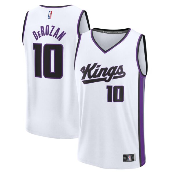 DeMar DeRozan Sacramento Kings Fanatics Fast Break Replica Player Jersey - Association Edition - White - Image 2