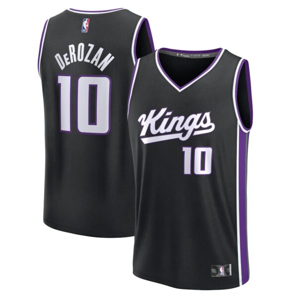 DeMar DeRozan Sacramento Kings Fanatics Fast Break Replica Player Jersey - Icon Edition - Black - Image 2