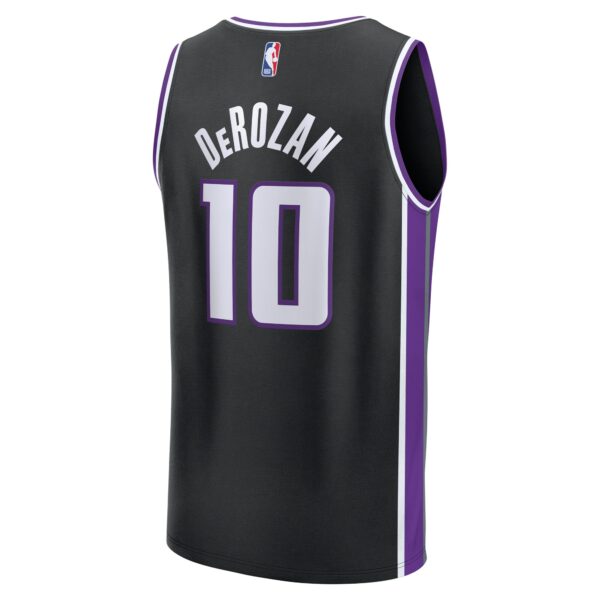 DeMar DeRozan Sacramento Kings Fanatics Youth Fast Break Replica Player Jersey - Icon Edition - Black - Image 4