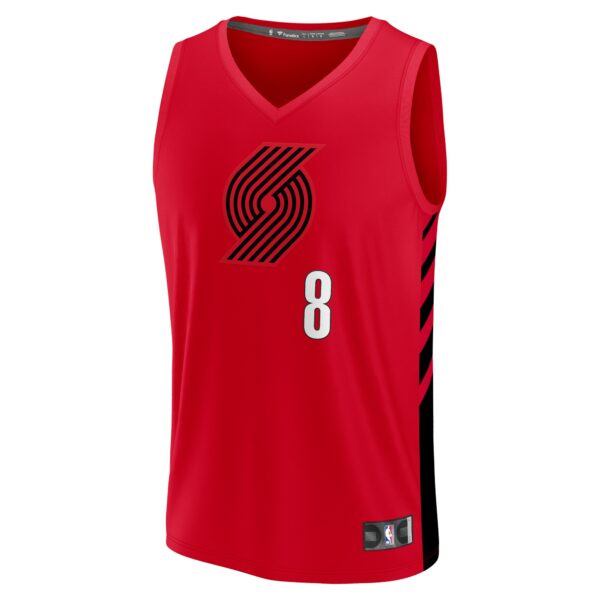 Deni Avdija Portland Trail Blazers Fanatics Fast Break Player Jersey - Statement Edition - Red - Image 3