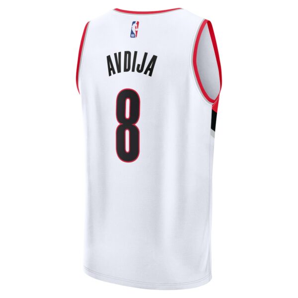 Deni Avdija Portland Trail Blazers Fanatics Fast Break Replica Player Jersey - Association Edition - White - Image 4