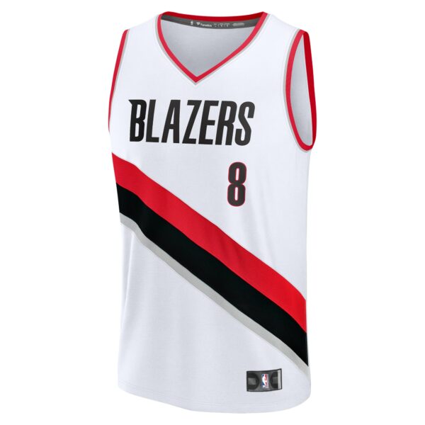 Deni Avdija Portland Trail Blazers Fanatics Fast Break Replica Player Jersey - Association Edition - White - Image 3