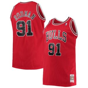 Dennis Rodman Chicago Bulls Mitchell & Ness 1997/98 Big & Tall Hardwood Classics Swingman Jersey - Red