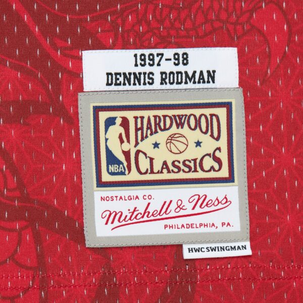 Dennis Rodman Chicago Bulls Mitchell & Ness 1997/98 Hardwood Classics Asian Heritage 6.0 Swingman Throwback Player Jersey - Red - Image 8