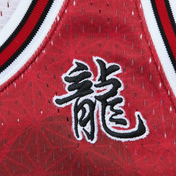 Dennis Rodman Chicago Bulls Mitchell & Ness 1997/98 Hardwood Classics Asian Heritage 6.0 Swingman Throwback Player Jersey - Red - Image 5