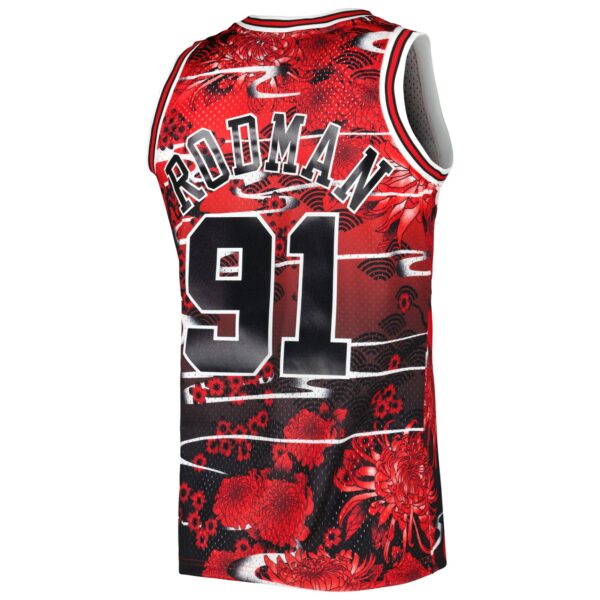 Dennis Rodman Chicago Bulls Mitchell & Ness 1997/98 Hardwood Classics Lunar New Year Swingman Jersey - Red - Image 4