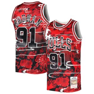 Dennis Rodman Chicago Bulls Mitchell & Ness 1997/98 Hardwood Classics Lunar New Year Swingman Jersey - Red