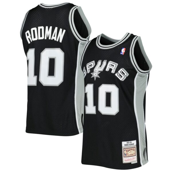 Dennis Rodman San Antonio Spurs Mitchell & Ness 2001/02 Hardwood Classics Swingman Jersey - Black - Image 2