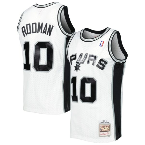 Dennis Rodman San Antonio Spurs Mitchell & Ness 2001/02 Hardwood Classics Swingman Jersey - White - Image 2