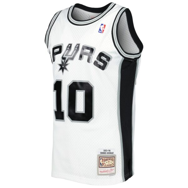 Dennis Rodman San Antonio Spurs Mitchell & Ness 2001/02 Hardwood Classics Swingman Jersey - White - Image 3