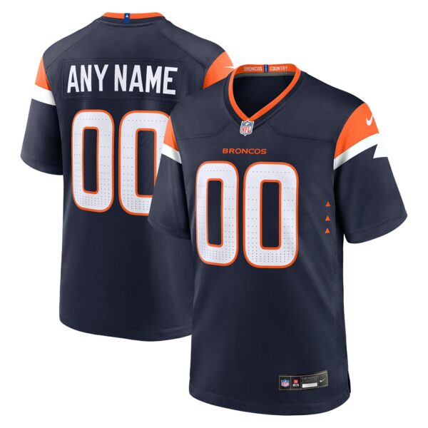 Denver Broncos Nike Alternate Mile High Collection Custom Game Jersey - Navy