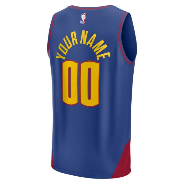 Denver Nuggets Fanatics 2022/23 Fast Break Custom Replica Jersey - Blue - Statement Edition - Image 4