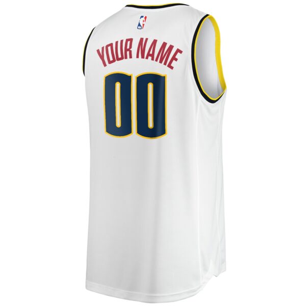 Denver Nuggets Fanatics Youth Fast Break Replica Custom Jersey - Association Edition - White - Image 4