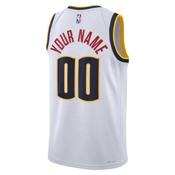 Denver Nuggets Nike Unisex Swingman Custom Jersey White - Association Edition - Image 4