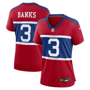 Deonte Banks New York Giants Nike Women's Alternate Player Game Jersey - Century Red