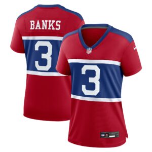 Deonte Banks New York Giants Nike Women's Alternate Player Game Jersey - Century Red
